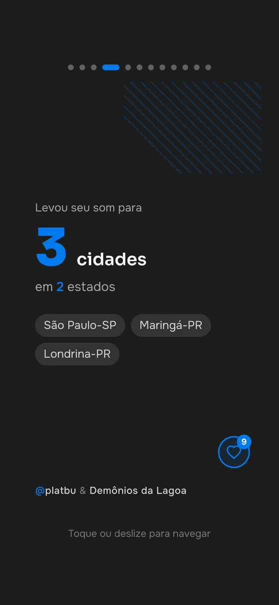 Tela dos Demônios da Lagoa com três cidades em dois estados